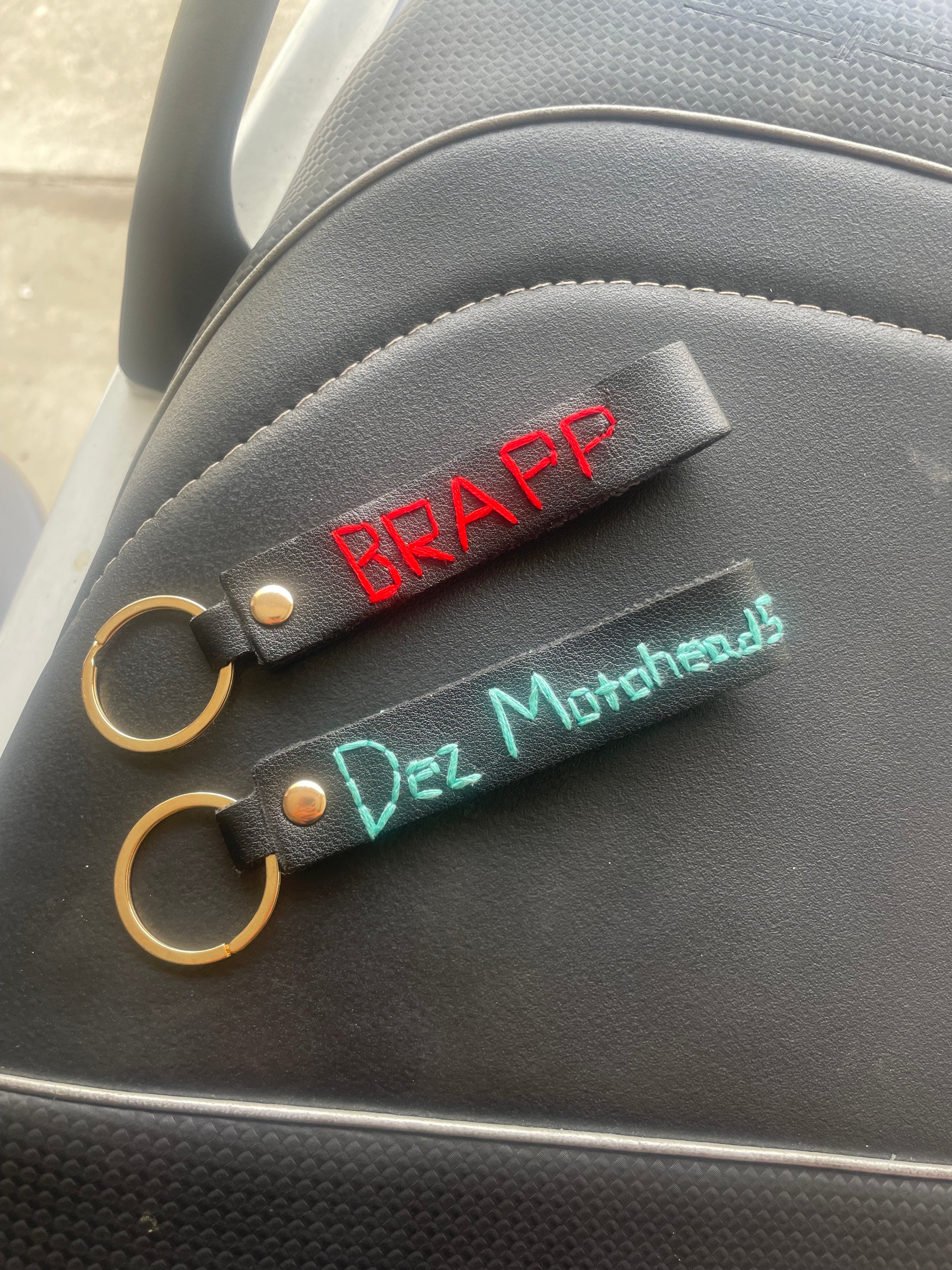 Brap leather key chain
