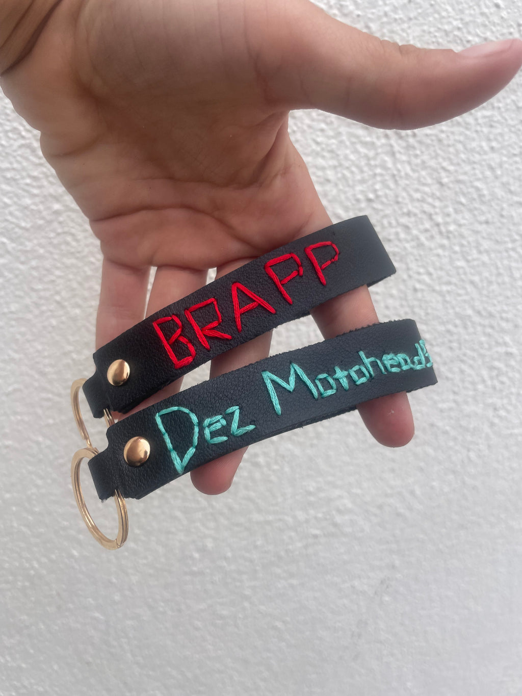 Brap leather key chain