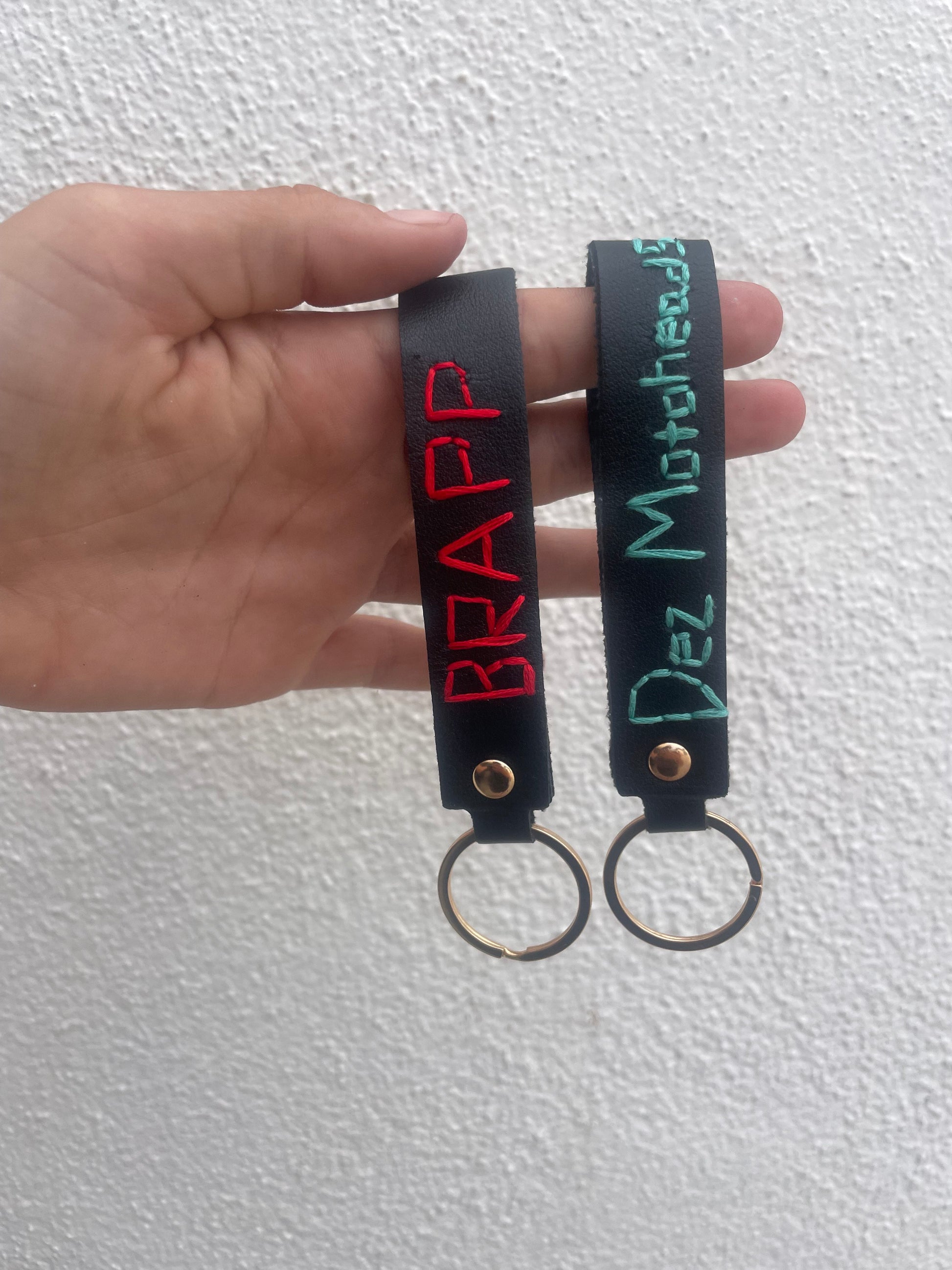 Dez Motoheads leather key chain